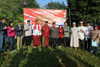 Peresmian pembangunan Rest Area Kampung Kopi Luwak di Desa Prangat Baru Kec. Marangkayu, Sabtu 05/08/2023